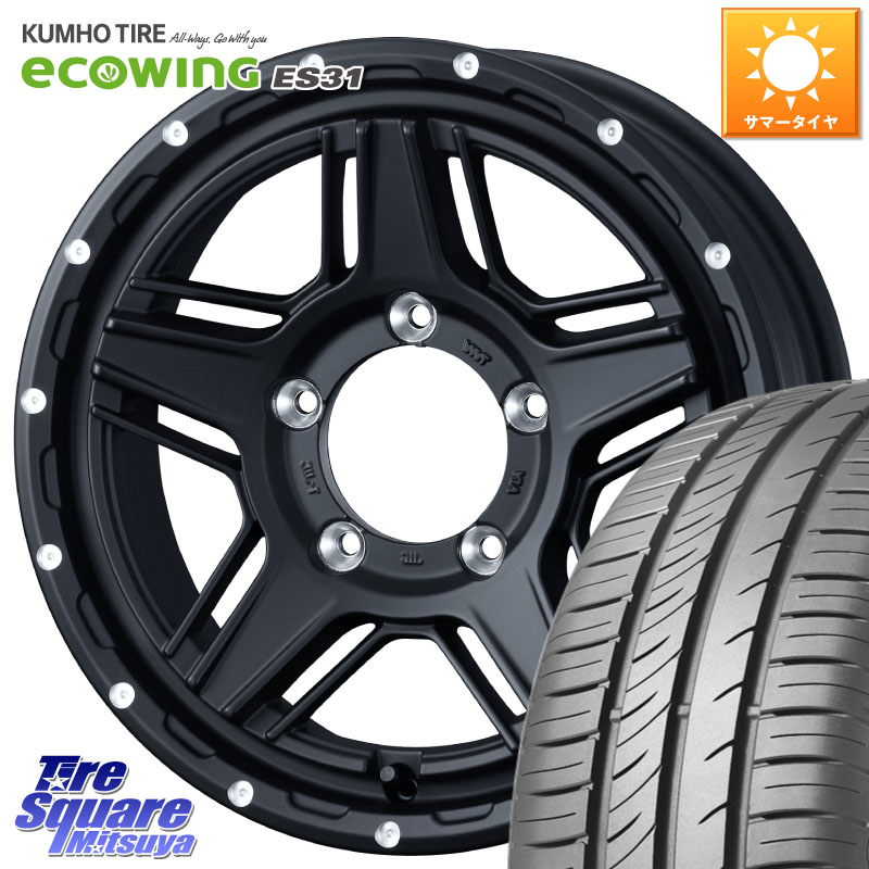 WEDS 40533 マッドヴァンス MUD VANCE 07 BK 16インチ 16 X 5.5J +22 5穴 139.7 KUMHO ecoWING ES31 エコウィング サマータイヤ 215/65R16 ジムニー専用(要オーバーフェンダー等)