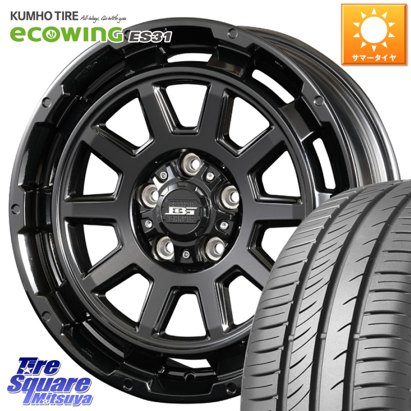 KOSEI ボトムガルシア ディグレ ホイール 16 X 6.5J +38 5穴 114.3 KUMHO ecoWING ES31 エコウィング サマータイヤ 205/60R16 90系ノア ヴォクシー プリウスアルファ RP6～8ステップワゴン