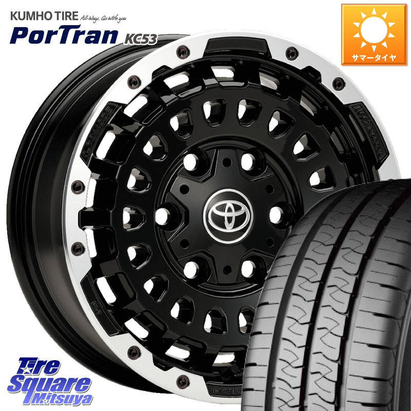 LX-MODE LX CP(センターキャップ別売り)キャンピング仕様 高負荷対応 ホイール 15インチ 15 X 6.0J +30 6穴 139.7 KUMHO PorTran KC53 ポートラン サマータイヤ 107/105 195/80R15 107*105 200系ハイエース