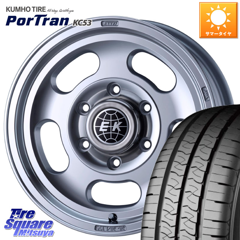 ENKEI Neo Classic ENKEI Dish2 ホイール 15インチ 15 X 6.0J +30 6穴 139.7 KUMHO PorTran KC53 ポートラン サマータイヤ 107/105 195/80R15 107*105 200系ハイエース