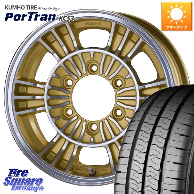 ENKEI エンケイ ALLROAD RACING ホイール4本 15インチ 15 X 6.0J +32 6穴 139.7 KUMHO PorTran KC53 ポートラン サマータイヤ 107/105 195/80R15 107*105 200系ハイエース