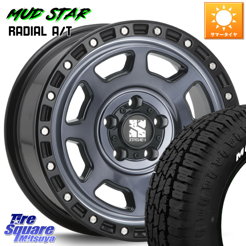 MLJ XJ07 XTREME-J 5H IND エクストリームJ 16インチ 16 X 7.0J +35 5穴 114.3 MUDSTAR マッドスターRADIAL AT A/T ホワイトレター 205/60R16
