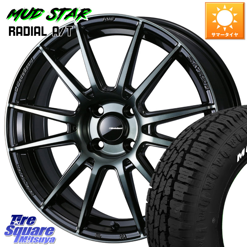 WEDS WedsSport SA-62R ホイール 15インチ 15 X 6.0J +48 4穴 100 MUDSTAR マッドスターRADIAL AT A/T ホワイトレター 195/65R15 E13ノートクロスオーバー