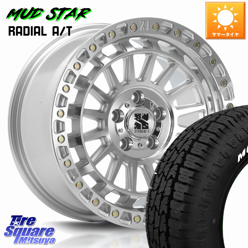 MUDSTAR マッドスターRADIAL AT A/T ホワイトレター 225/55R18MLJ XJ08 XTREME-J ホイール 18インチ 18X8.0J 40 5穴 114.3 デリカD:5 エクストレイル X-TRAIL 日産 エクリプスクロス RVR アウトランダー|タイヤスクエアミツヤ
