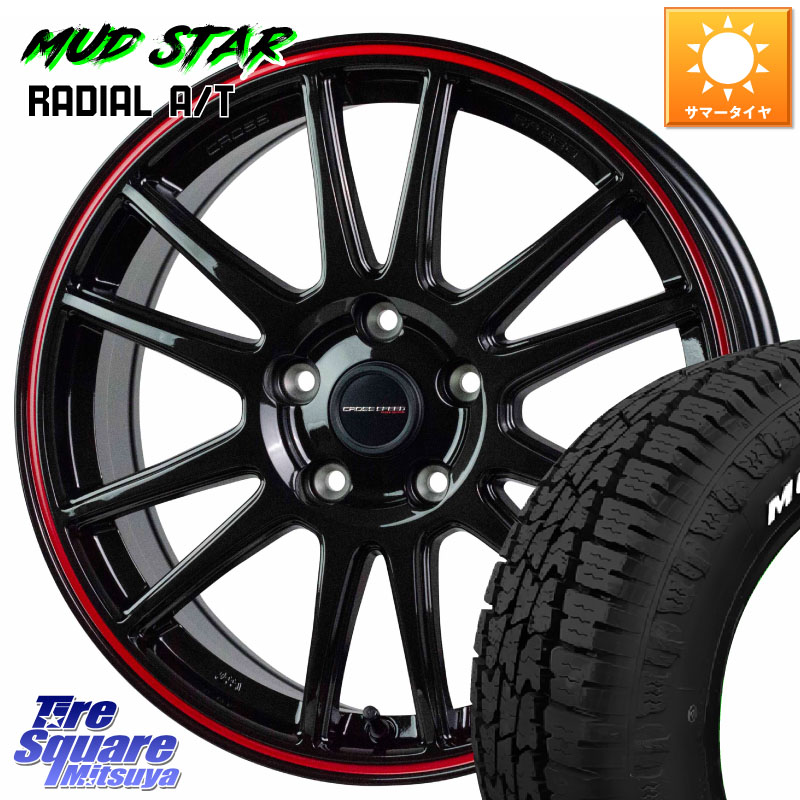 MUDSTAR マッドスターRADIAL AT A/T ホワイトレター 225/55R18HotStuff クロススピード CR6 CR-6 軽量ホイール 18インチ 18X8.0J 45 5穴 114.3 デリカD:5 SL系フォレスター エクリプスクロス|タイヤスクエアミツヤ