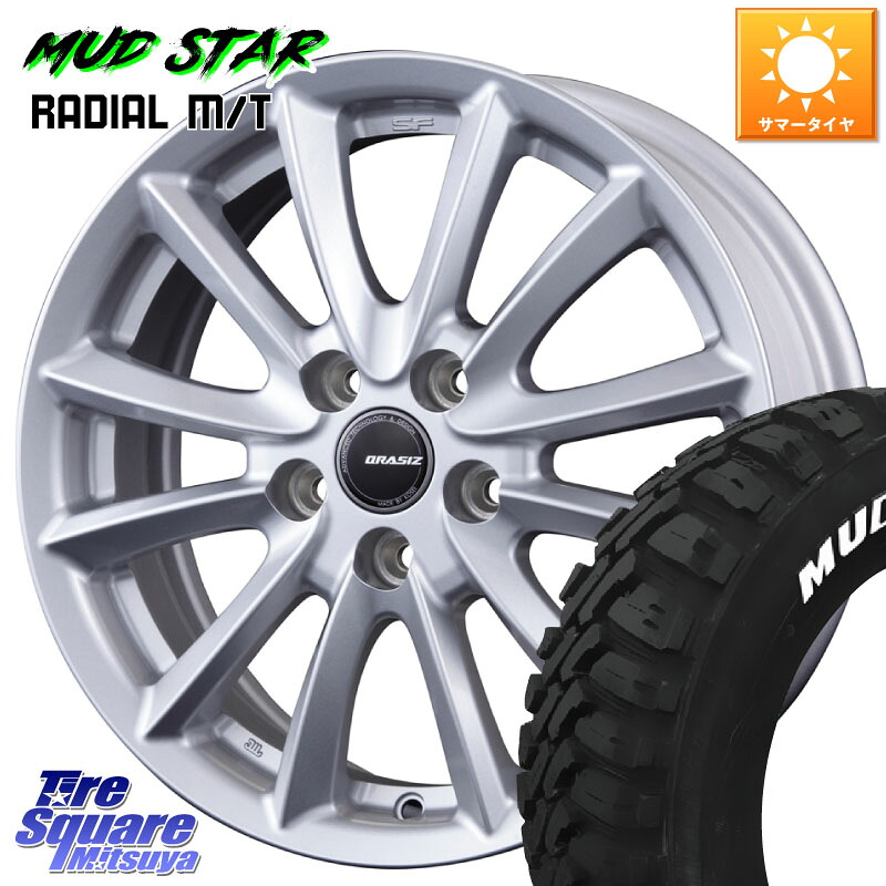 MUDSTAR マッドスターRADIAL MT M/T ホワイトレター 109/107 215/65R16 109*107KOSEI クレイシズVS6 QRA610Sホイール 16X6.5J 40 5穴 114.3|タイヤスクエアミツヤ