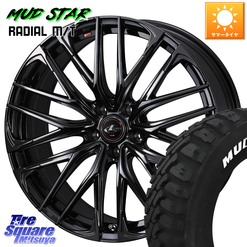 MUDSTAR マッドスターRADIAL MT M/T ホワイトレター 235/55R18WEDS 40967 レオニス LEONIS SK ホイール 18インチ 18X7.0J 55 5穴 114.3 BT5レガシィアウトバック｜タイヤスクエアミツヤ