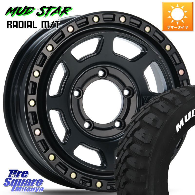 MUDSTAR マッドスターRADIAL MT M/T ホワイトレター 215/70R16MLJ XJ07 XTREME-J BK JIMNY エクストリームJ ※インセット-5 ホイール 16インチ 16X6.0J 0 5穴 139.7 ジムニー専用(要オーバーフェンダー等) ジムニ−シエラ/ノマド(カスタム) AZオフロード カスタムサイ|タイヤスクエアミツヤ