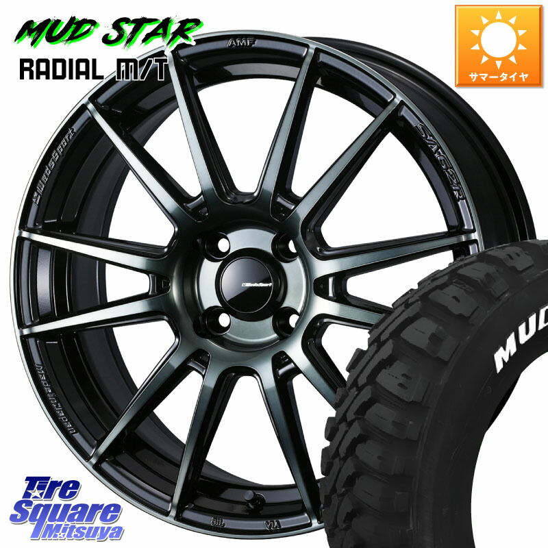 WEDS WedsSport SA-62R ホイール 15インチ 15 X 6.0J +48 4穴 100 MUDSTAR マッドスターRADIAL MT M/T ホワイトレター 195/65R15 E13ノートクロスオーバー