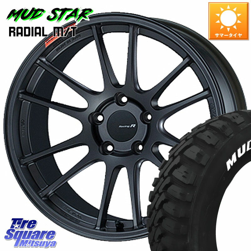 ENKEI エンケイ Racing Revolution GTC01RR ホイール 18 X 8.5J +35 5穴 114.3 MUDSTAR マッドスターRADIAL MT M/T ホワイトレター 235/55R18