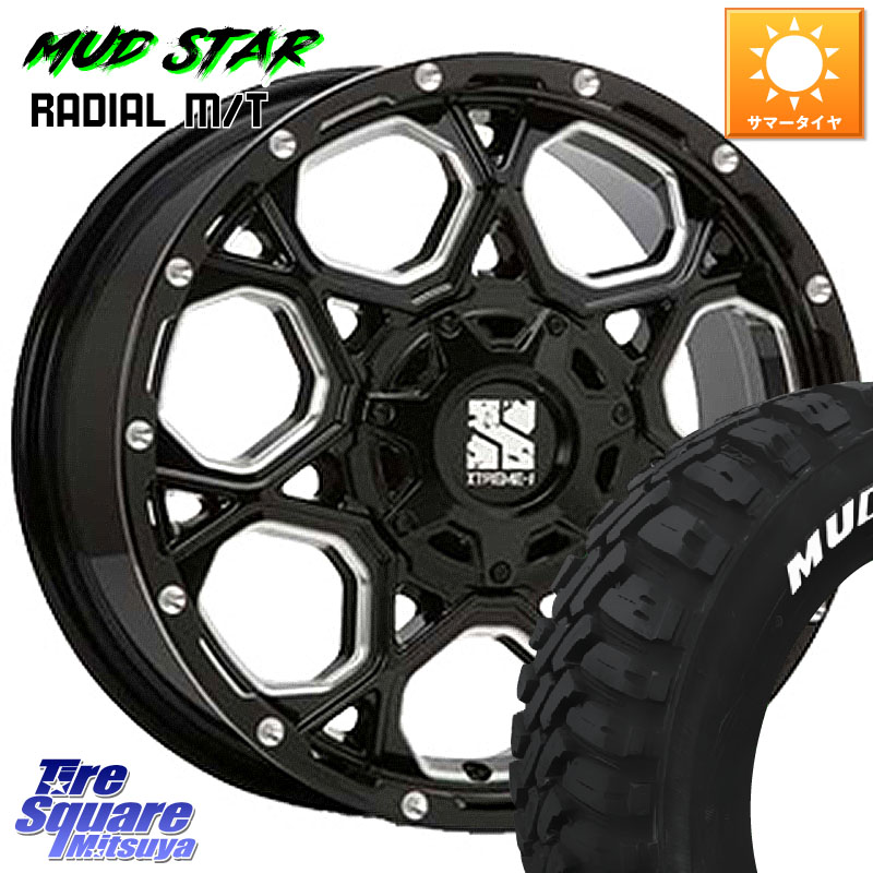 MUDSTAR マッドスターRADIAL MT M/T ホワイトレター 225/65R17MLJ XJ06 XTREME-J エクストリームJ ホイール 17インチ 17X7.5J 35 5穴 114.3 50系RAV4 80系ハリアー RAV4 50系 デリカD:5 D5 カスタムサイズ NX レクサス ハリアー｜タイヤスクエアミツヤ