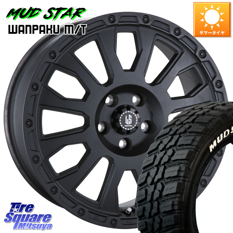 MUDSTAR WANPAKU MT ワンパク M/T ホワイトレター 225/55R18阿部商会 LA STRADA AVENTURA アヴェンチュラ BK 18インチ 18X7.0J(US) 40 5穴 110 クライスラー Jeep Cherokee チェロキー KL系 Jeep Renegade ジープ レネゲード｜タイヤスクエアミツヤ 105,787円
