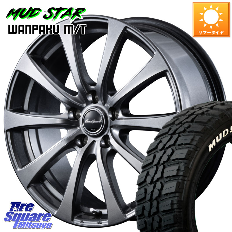 MANARAY MID EuroSpeed G10 在庫● ホイール 15インチ 15 X 6.0J +45 5穴 114.3 MUDSTAR WANPAKU MT ワンパク M/T ホワイトレター 185/60R15