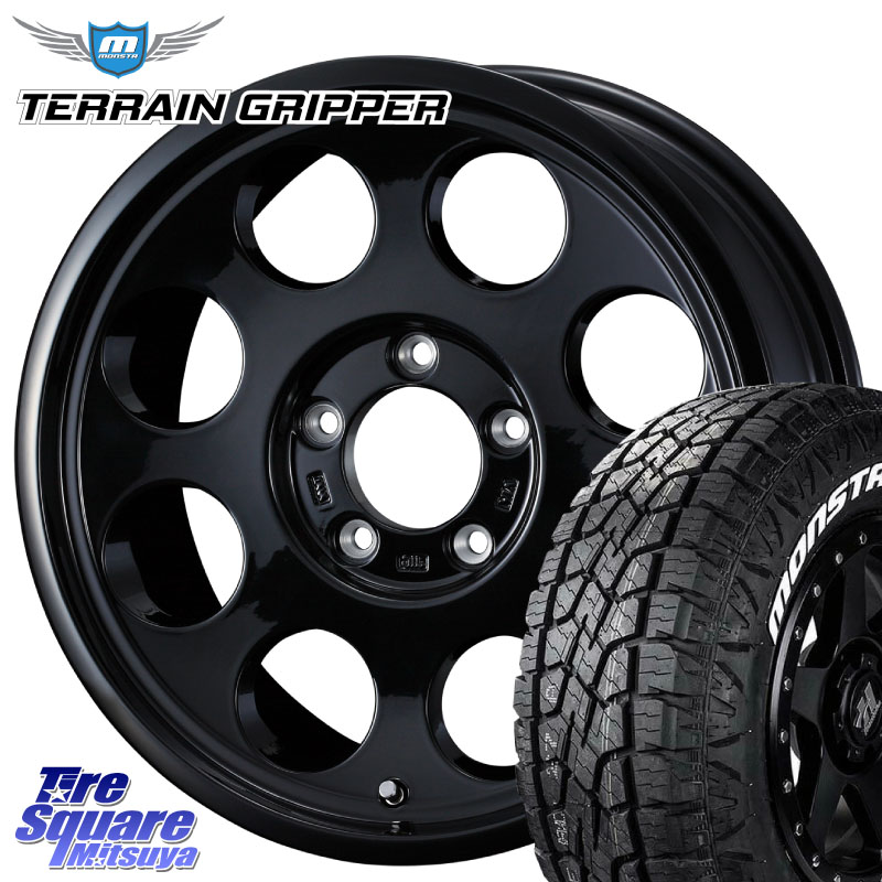 MONSTA TIRE TERRAIN GRIPPER ALL TERRAIN ホワイトレター 175/80R16WEDS JIMLINE TYPE2 16インチ ジムライン 16X5.5J 22 5穴 139.7 ジムニー専用 AZオフロード｜タイヤスクエアミツヤ