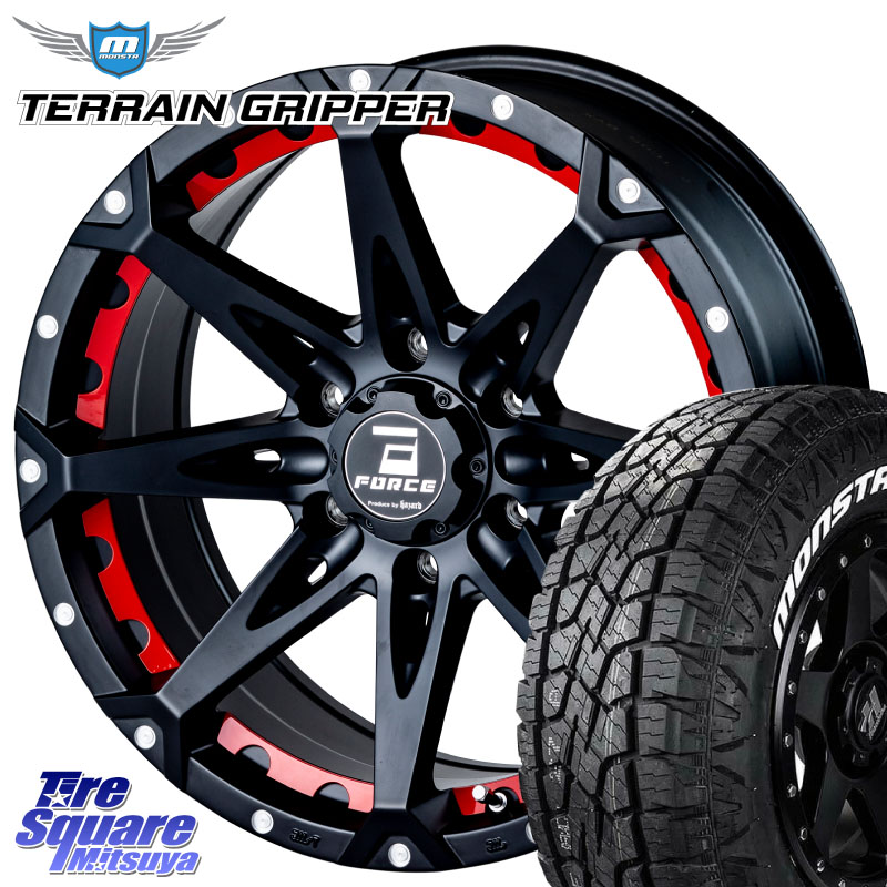 FORCE フォース DENALI デナリー MBKマシンド 18インチ 18 X 8.0J +15 6穴 139.7 MONSTA TIRE TERRAIN GRIPPER ALL TERRAIN ホワイトレター 265/60R18 トライトンGSR