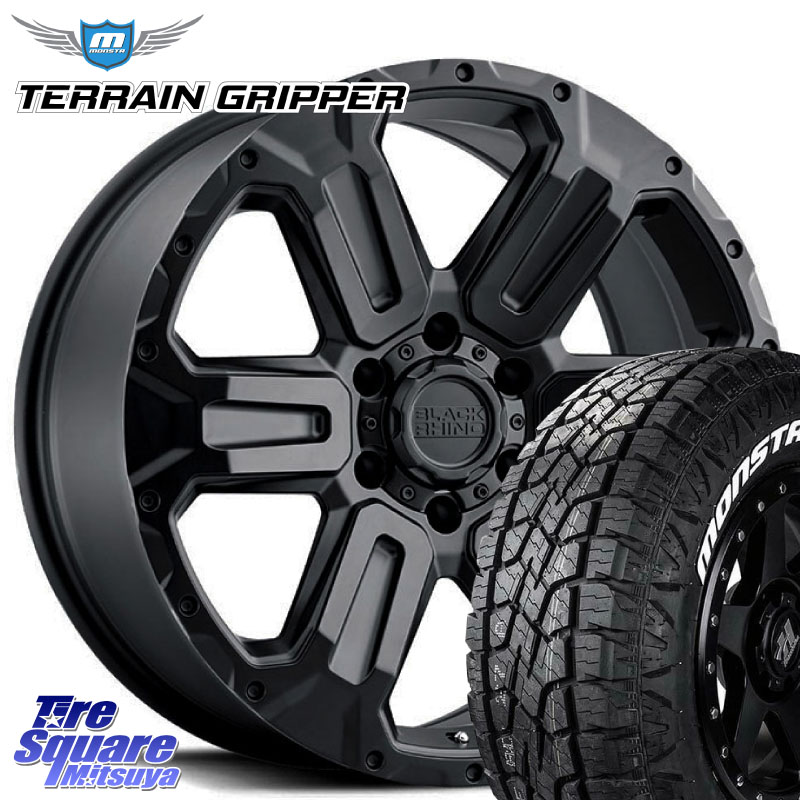 BLACK RHINO WANAKA ワナカ 20インチ ブラックライノ 20 X 9.0J(M14) +40 6穴 139.7 MONSTA TIRE TERRAIN GRIPPER ALL TERRAIN ホワイトレター LT 285/55R20
