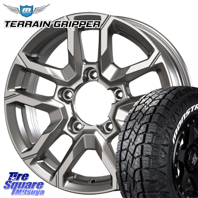 MONSTA TIRE TERRAIN GRIPPER ALL TERRAIN ホワイトレター LT 215/70R16KOSEI BBS600S ベアロック バイソン ホイール 16インチ 16X5.5J 22 5穴 139.7 ジムニー専用(要オーバーフェンダー等) AZオフロード カスタムサイズ|タイヤスクエアミツヤ
