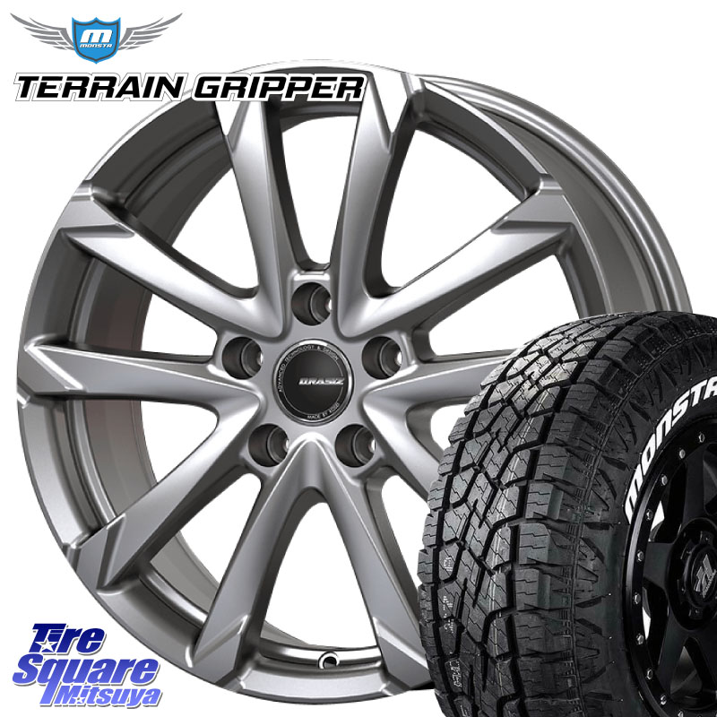 MONSTA TIRE TERRAIN GRIPPER ALL TERRAIN ホワイトレター LT 215/70R16KOSEI QGC611S QRASIZ GC36F クレイシズ ホイール 16インチ 16X6.5J 47 5穴 114.3 SK系フォレスター パジェロイオ トリビュート RAV4 10系 RAV4 20系 エレメント｜タイヤスクエアミツヤ