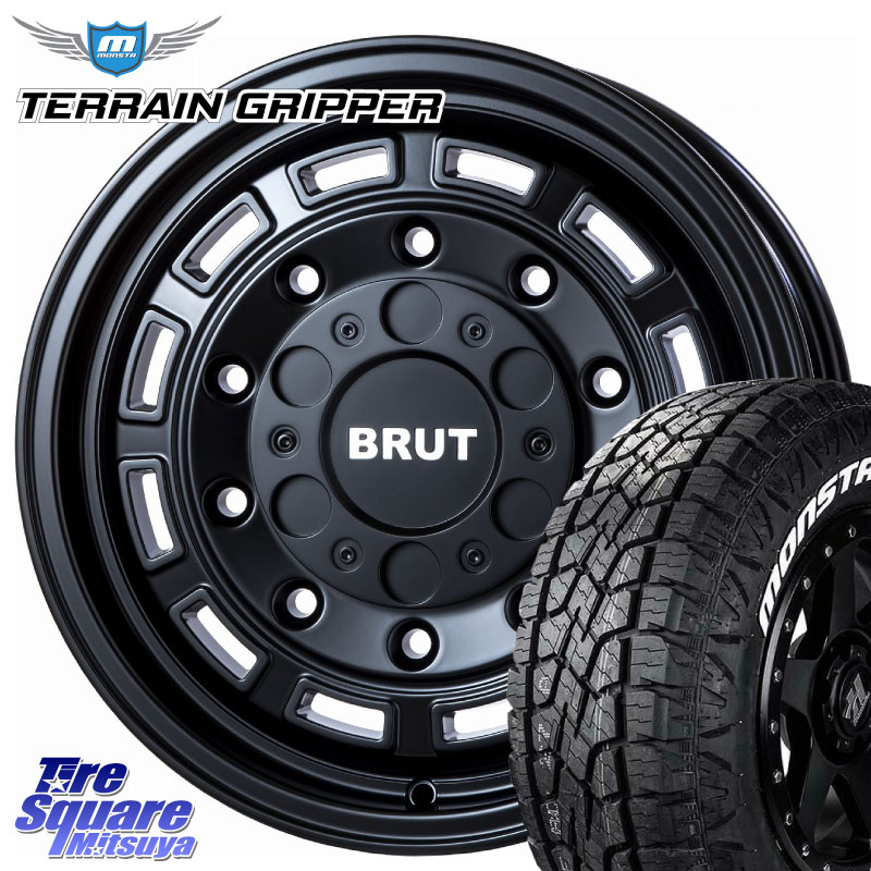 BRUT ブルート BR-70 BR70 ホイール 17インチ 17 X 7.5J(M14) +40 6穴 139.7 MONSTA TIRE TERRAIN GRIPPER ALL TERRAIN ホワイトレター 285/70R17