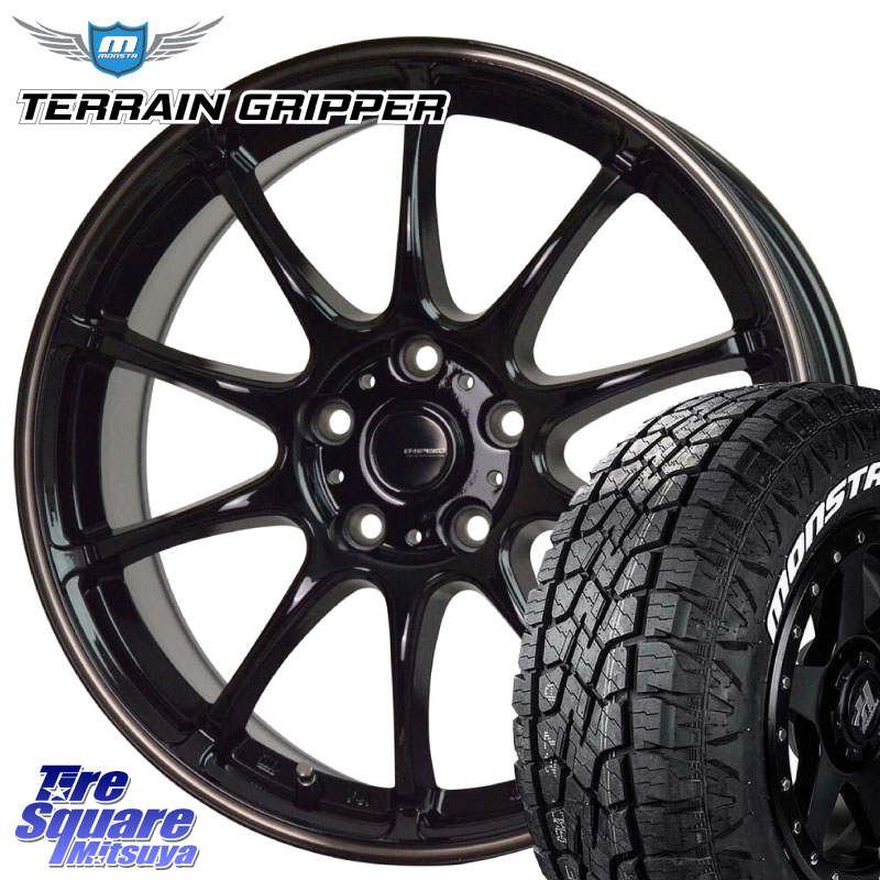 MONSTA TIRE TERRAIN GRIPPER ALL TERRAIN ホワイトレター 225/60R18HotStuff G・SPEED P-07 ジー・スピード ホイール 18インチ 18X7.5J 48 5穴 114.3 T32エクストレイル CX-5 CX-8 BT5レガシィアウトバック CX-5 CX5 MAZDA レガシー レガシィ アウトバック|タイヤスクエアミツヤ