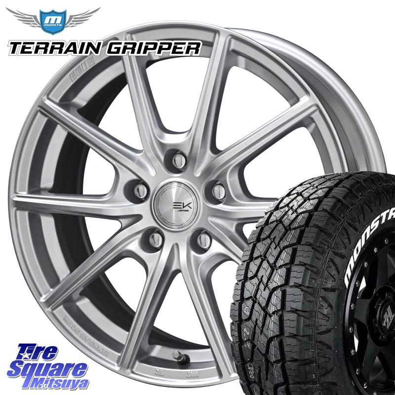 MONSTA TIRE TERRAIN GRIPPER ALL TERRAIN ホワイトレター LT 215/70R16KYOHO SEIN EK ザインEK ホイール 16インチ 16X6.5J 45 5穴 114.3 SK系フォレスター パジェロイオ トリビュート RAV4 10系 RAV4 20系 エレメント|タイヤスクエアミツヤ