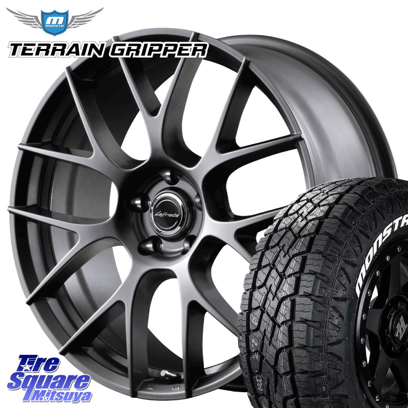 MONSTA TIRE TERRAIN GRIPPER ALL TERRAIN ホワイトレター 225/60R18MANARAY MID Lefinada MOTION3 M14球面座ボルト専用 ホイール 18インチ 18X8.0J(M14B) 41 5穴 114.3 クラウンクロスオーバー｜タイヤスクエアミツヤ