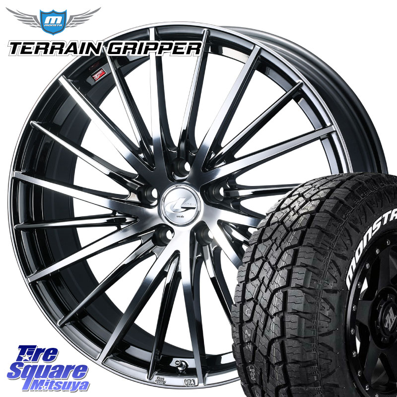 MONSTA TIRE TERRAIN GRIPPER ALL TERRAIN ホワイトレター 225/60R18WEDS LEONIS FR レオニス FR ホイール 18インチ 18X7.0J 40 5穴 114.3 50系RAV4 80系ハリアー BT5レガシィアウトバック RAV4 50系 デリカD:5 D5 カスタムサイズ NX レクサス｜タイヤスクエアミツヤ