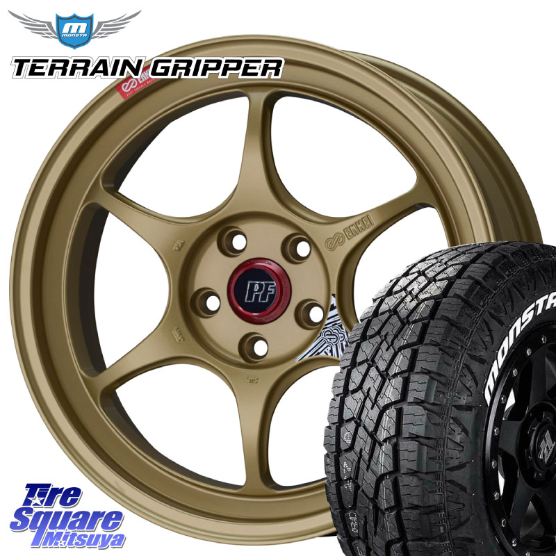 MONSTA TIRE TERRAIN GRIPPER ALL TERRAIN ホワイトレター 225/60R18ENKEI エンケイ PerformanceLine PF06 ホイール 18インチ 18X8.0J 45 5穴 114.3 50系RAV4 80系ハリアー T32エクストレイル CX-5 CX-8 BT5レガシィアウトバック RAV4 50系 NX レクサス CX-5 CX5 MAZDA|タイヤスクエアミツヤ