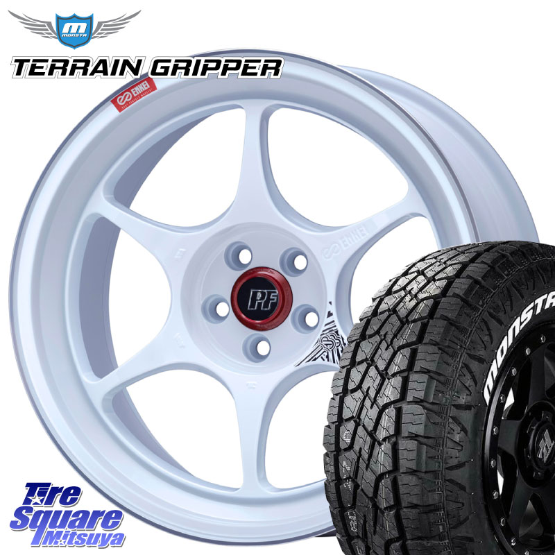 MONSTA TIRE TERRAIN GRIPPER ALL TERRAIN ホワイトレター 225/60R18ENKEI エンケイ PerformanceLine PF06 ホイール 18インチ 18X8.0J 45 5穴 114.3 50系RAV4 80系ハリアー T32エクストレイル CX-5 CX-8 BT5レガシィアウトバック RAV4 50系 NX レクサス CX-5 CX5 MAZDA|タイヤスクエアミツヤ