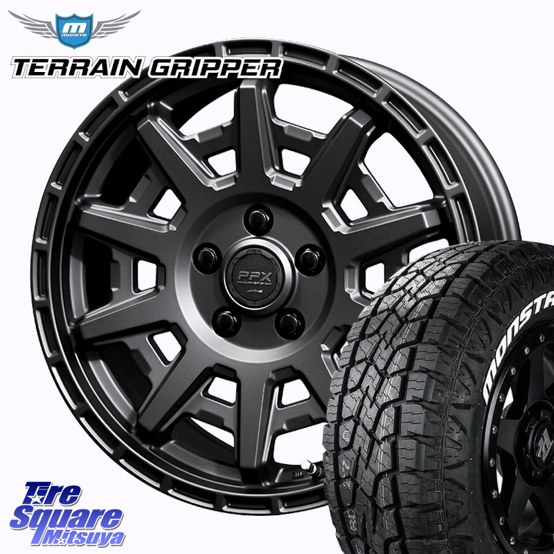 MONSTA TIRE TERRAIN GRIPPER ALL TERRAIN ホワイトレター LT 215/70R16KYOHO PPX D10X ホイール 16インチ 16X7.0J 35 5穴 114.3 エクリプスクロス RVR クルーガー V・L ハリアー｜タイヤスクエアミツヤ