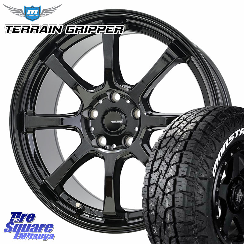 HotStuff G-SPEED G-08 ホイール 18インチ ジースピード 18 X 7.0J +53 5穴 114.3 MONSTA TIRE TERRAIN GRIPPER ALL TERRAIN ホワイトレター 225/60R18 CX-5 CX-8 BT5レガシィアウトバック