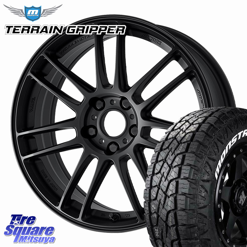 MONSTA TIRE TERRAIN GRIPPER ALL TERRAIN ホワイトレター 225/65R17WORK EMOTION ZR7 ホイール 17インチ 17X8.0J 45 5穴 114.3 80系ハリアー BT5レガシィアウトバック RAV4 50系 ハリアー CX-5 CX5 MAZDA｜タイヤスクエアミツヤ 110,935円