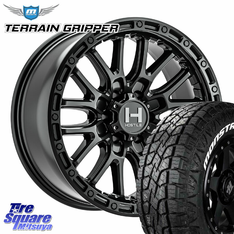 HOSTILE H135 RIDGE CREST ホイール 17インチ 17 X 9.0J +0 6穴 139.7 MONSTA TIRE TERRAIN GRIPPER ALL TERRAIN ホワイトレター 265/65R17