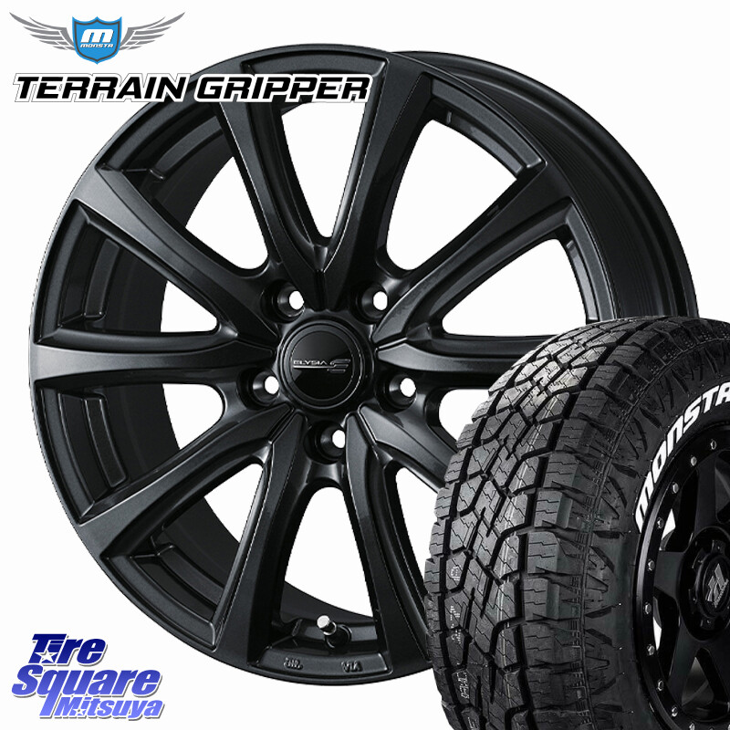 MONSTA TIRE TERRAIN GRIPPER ALL TERRAIN ホワイトレター LT 215/70R16WEDS ELYSIA エリシア ホイール 16インチ 16X6.5J 47 5穴 100 レガシー レガシィ アウトバック|タイヤスクエアミツヤ