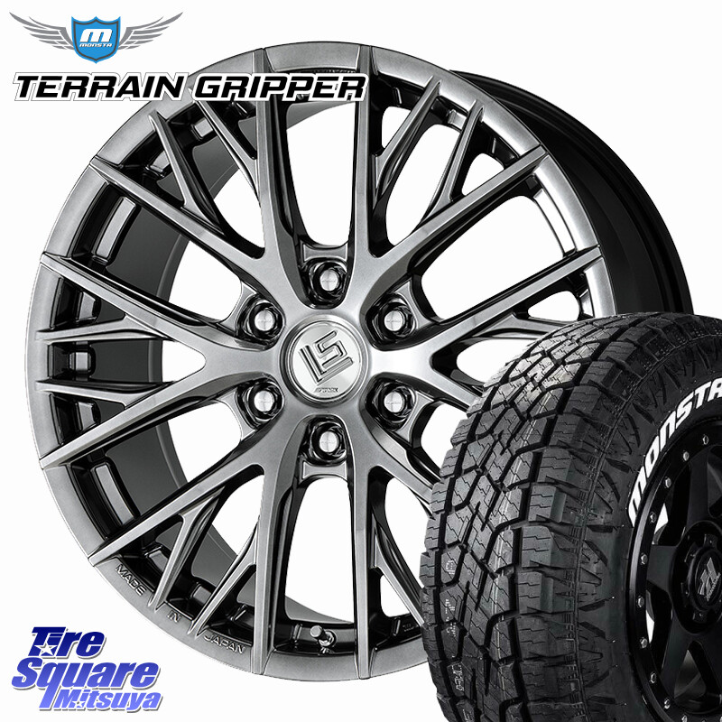 MONSTA TIRE TERRAIN GRIPPER ALL TERRAIN ホワイトレター LT 285/55R20WORK LS VAJRA バサラ SUV LX ホイール 20インチ 20X9.0J(M14) 50 6穴 139.7｜タイヤスクエアミツヤ