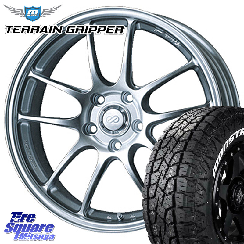 MONSTA TIRE TERRAIN GRIPPER ALL TERRAIN ホワイトレター LT 215/70R16ENKEI エンケイ PerformanceLine PF01 ホイール 16X6.5J 42 4穴 100 ロッキー ガソリン車 4穴 ライズ ガソリン車 4穴｜タイヤスクエアミツヤ