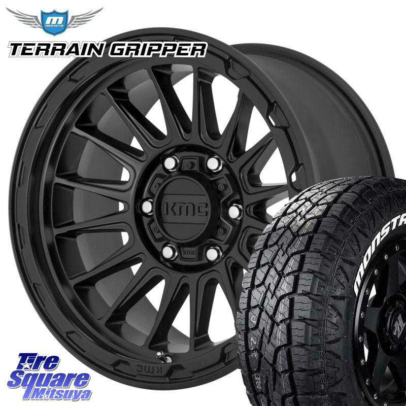 MONSTA TIRE TERRAIN GRIPPER ALL TERRAIN ホワイトレター 265/70R17KMC KM542 Impact ホイール 17インチ 17X8.0J 20 6穴 139.7 ランドクルーザーFJ トライトン 4Runner Tacoma ランドクルーザー プラド カスタムサイズ FJクルーザー｜タイヤスクエアミツヤ