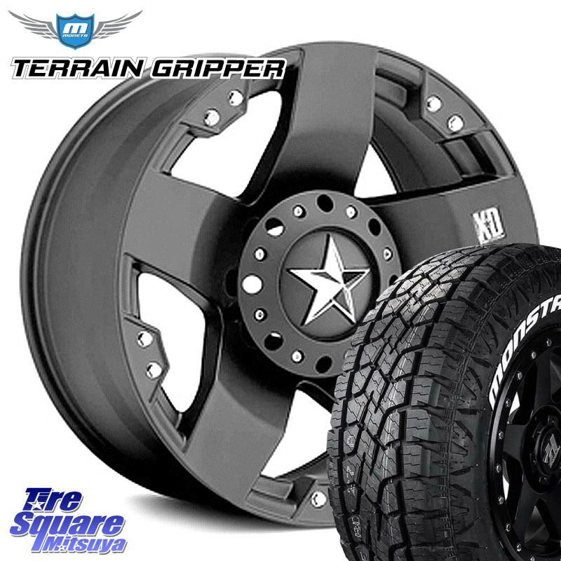 KMC XD775ROCKSTAR ホイール 20インチ ロックスター 20 X 8.5J +10 6穴 139.7 MONSTA TIRE TERRAIN GRIPPER ALL TERRAIN ホワイトレター LT 275/55R20