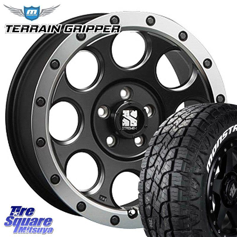 MLJ XJ03 エクストリームJ XTREME-J ホイール 18インチ 18 X 8.0J +45 5穴 127 MONSTA TIRE TERRAIN GRIPPER ALL TERRAIN ホワイトレター 285/60R18 クライスラー ジープ ラングラー JK系 クライスラー ジープ ラングラー JL系