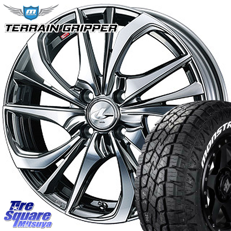 MONSTA TIRE TERRAIN GRIPPER ALL TERRAIN ホワイトレター LT 215/70R16WEDS ウェッズ Leonis レオニス TE (BMCMC) ホイール 16インチ 16X6.0J 42 4穴 100 ロッキー ガソリン車 4穴 ライズ ガソリン車 4穴｜タイヤスクエアミツヤ