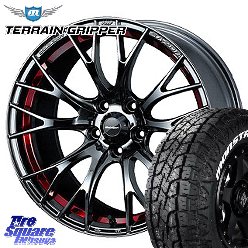 WEDS 72800 SA-20R SA20R ウェッズ スポーツ ホイール 18インチ 18 X 7.5J +45 5穴 114.3 MONSTA TIRE TERRAIN GRIPPER ALL TERRAIN ホワイトレター 225/60R18 80系ハリアー T32エクストレイル CX-5 CX-8 BT5レガシィアウトバック