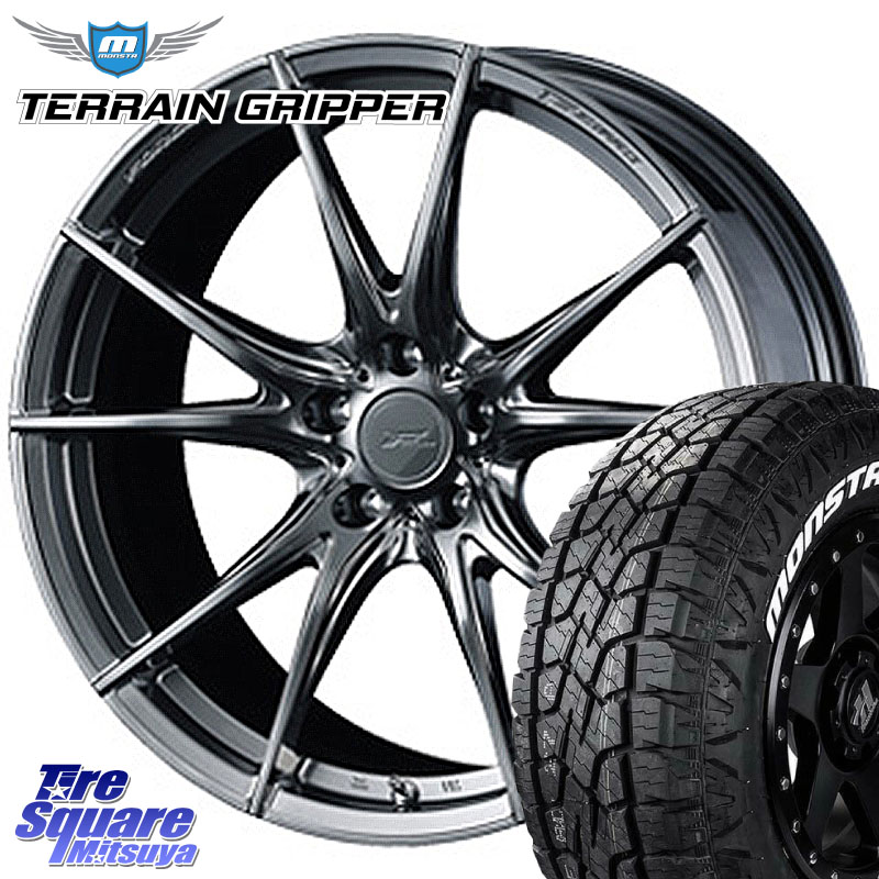 WEDS F ZERO FZ-2 FZ2 鍛造 FORGED ホイール18インチ エフゼロ 18 X 7.5J +38 5穴 114.3 MONSTA TIRE TERRAIN GRIPPER ALL TERRAIN ホワイトレター 225/55R18 デリカD:5