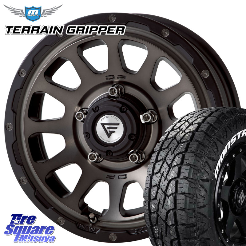 MONSTA TIRE TERRAIN GRIPPER ALL TERRAIN ホワイトレター LT 215/70R16DELTA FORCE デルタフォース オーバル ジムニー専用 ホイール 16インチ 16X5.5J 20 5穴 139.7 ジムニー専用(要オーバーフェンダー等) AZオフロード カスタムサイズ｜タイヤスクエアミツヤ