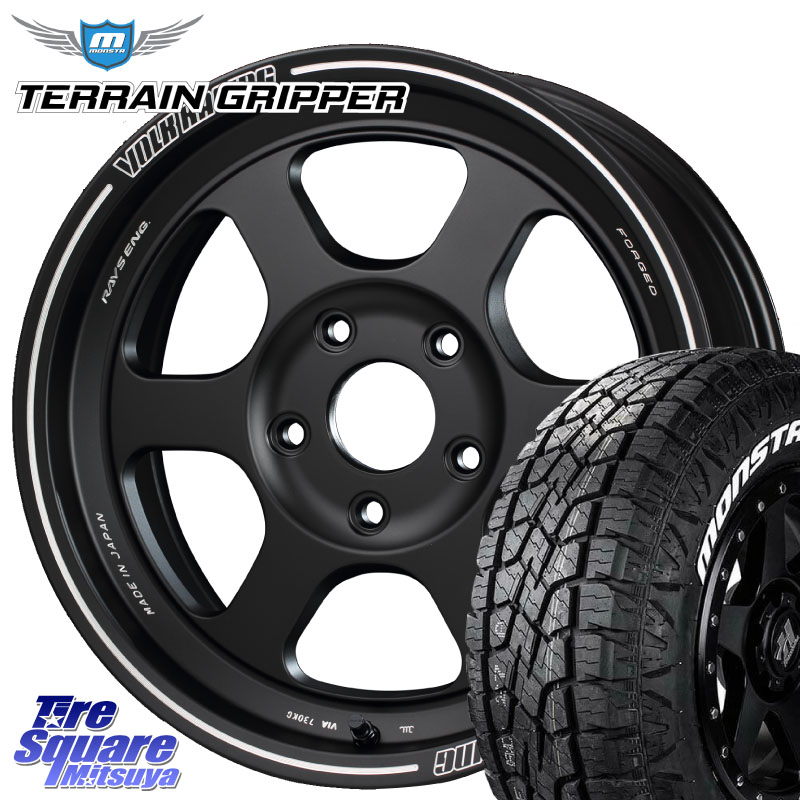MONSTA TIRE TERRAIN GRIPPER ALL TERRAIN ホワイトレター 175/80R16RAYS 【欠品次回3~4月】 VOLKRACING TE37XT forJ インセット-5 16インチ 16X6.0J 0 5穴 139.7 ジムニー専用(要オーバーフェンダー等) AZオフロード カスタムサイズ｜タイヤスクエアミツヤ