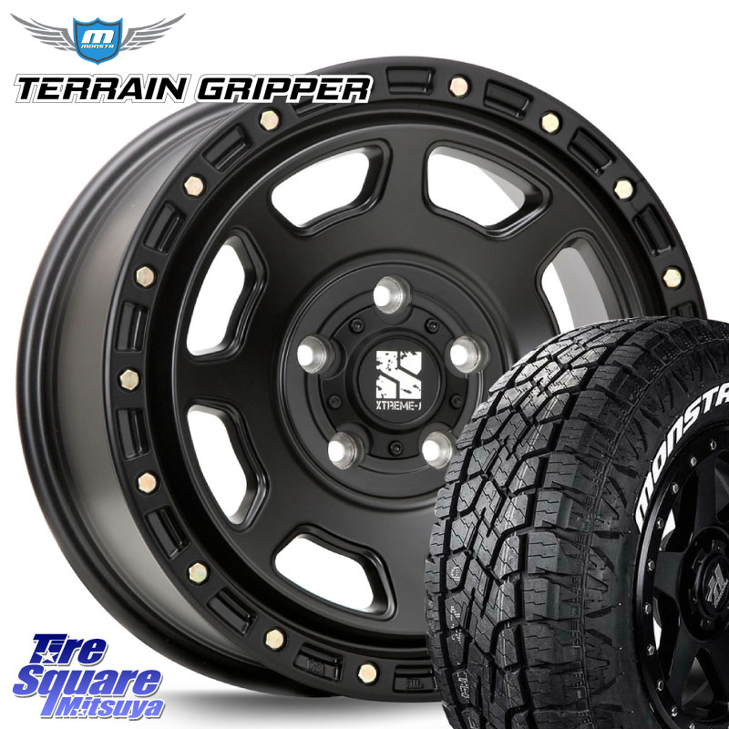 MONSTA TIRE TERRAIN GRIPPER ALL TERRAIN ホワイトレター 285/60R18MLJ XJ07 XTREME-J BK ホイール 18インチ 18X8.0J 50 5穴 150 ランクル200 LX レクサス｜タイヤスクエアミツヤ