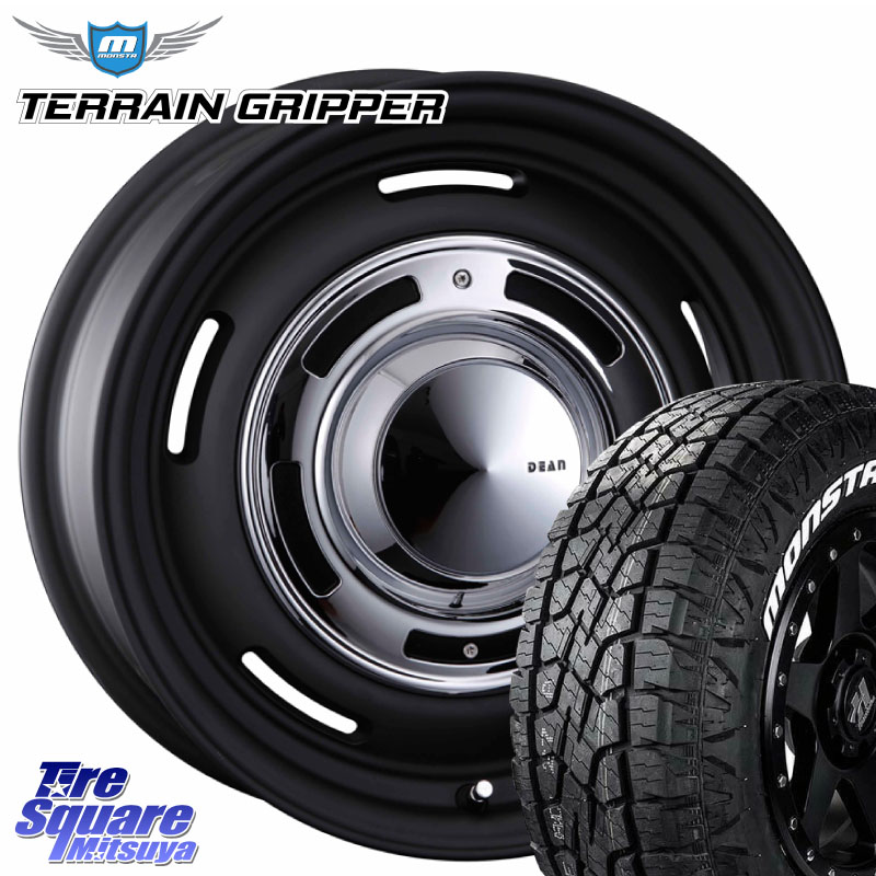 CRIMSON ディーン クロスカントリー ブラック 16インチ 16 X 8.0J +0 5穴 150 MONSTA TIRE TERRAIN GRIPPER ALL TERRAIN ホワイトレター 265/75R16