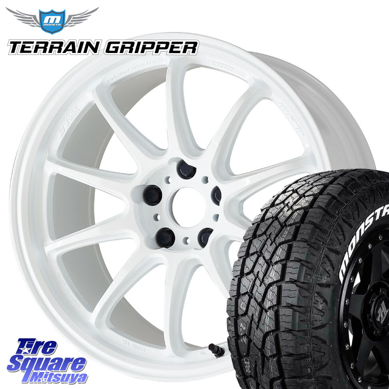 MONSTA TIRE TERRAIN GRIPPER ALL TERRAIN ホワイトレター 225/65R17WORK ワーク EMOTION エモーション ZR10 17インチ 17X8.0J 47 5穴 114.3 BT5レガシィアウトバック｜タイヤスクエアミツヤ