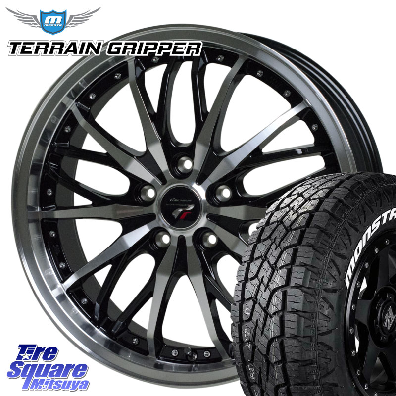 HotStuff Precious プレシャス HM3 HM-3 ホイール 18インチ 18 X 7.5J(M14B) +48 5穴 114.3 MONSTA TIRE TERRAIN GRIPPER ALL TERRAIN ホワイトレター 225/55R18 レクサスLBX