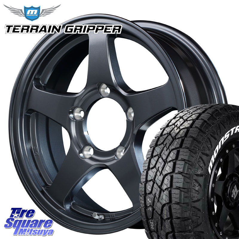 MONSTA TIRE TERRAIN GRIPPER ALL TERRAIN ホワイトレター LT 215/70R16MANARAY オフパフォーマー OFF PERFORMER RT-5N+2 GM 16X5.5J 22 5穴 139.7 ジムニー専用(要オーバーフェンダー等) AZオフロード カスタムサイズ｜タイヤスクエアミツヤ
