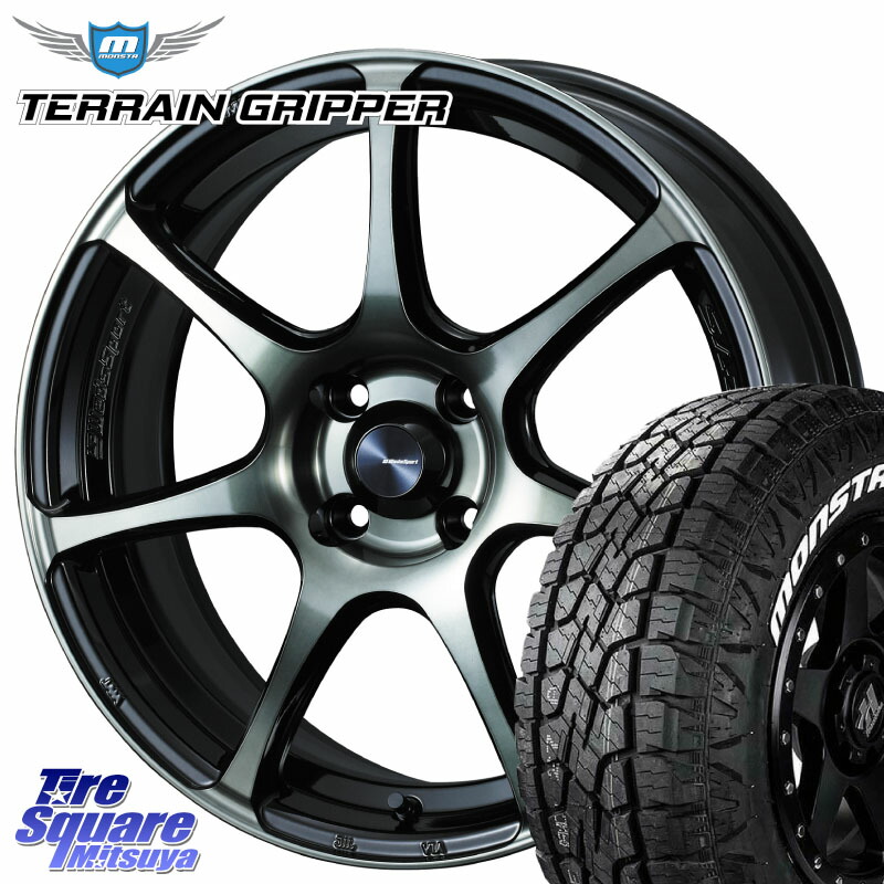 MONSTA TIRE TERRAIN GRIPPER ALL TERRAIN ホワイトレター LT 215/70R16WEDS WedsSport SA-75R SA75R ウェッズ スポーツ ホイール 16インチ 16X6.5J 42 4穴 100 ロッキー ガソリン車 4穴 ライズ ガソリン車 4穴｜タイヤスクエアミツヤ